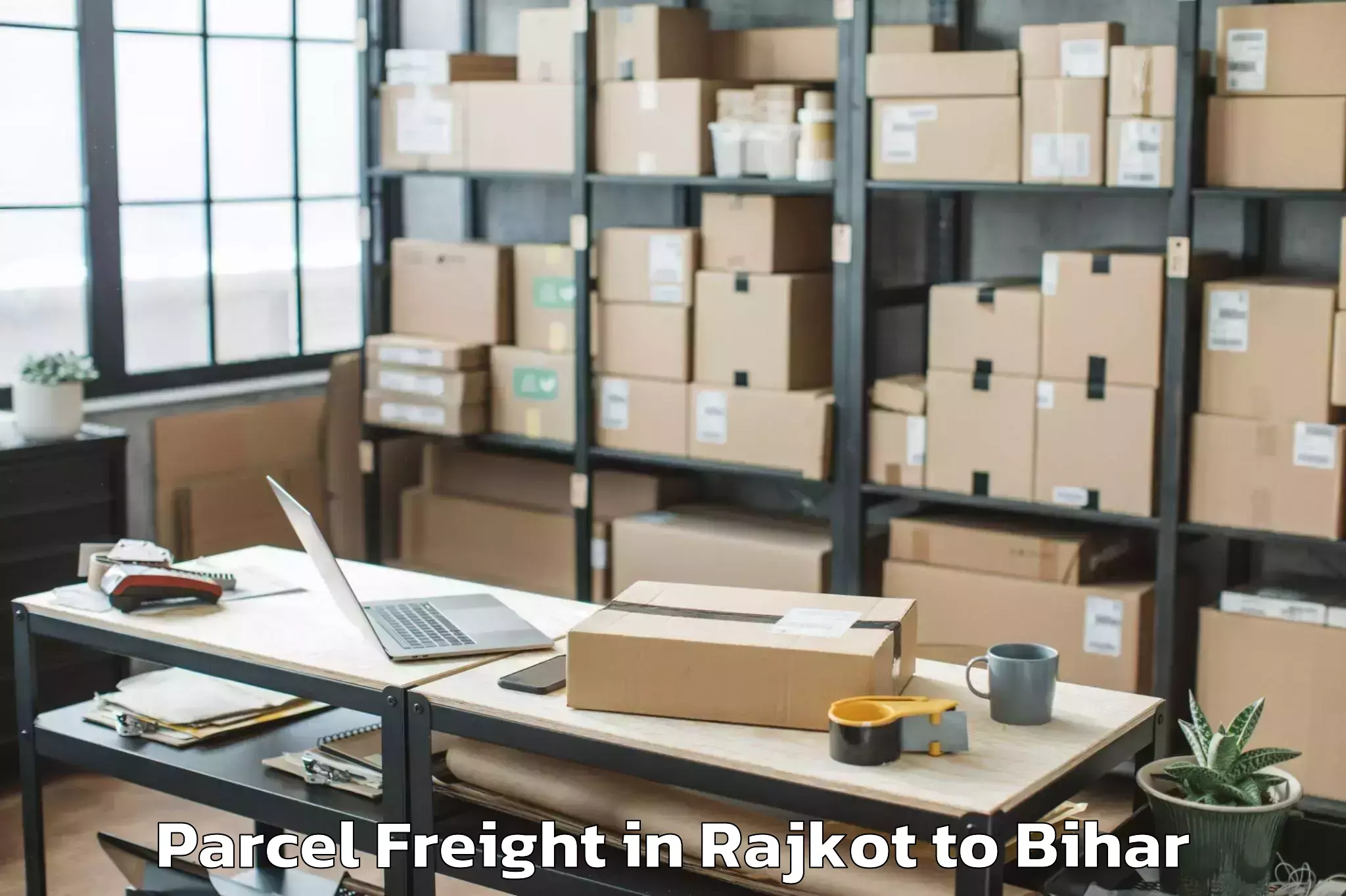 Book Rajkot to Karwa Tariyani Parcel Freight Online